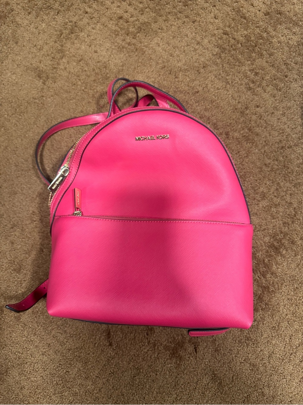 Michael Kors Hot Pink Saffiano Mini Backpack